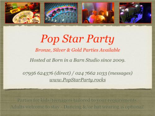 Pop Star Party Coventry